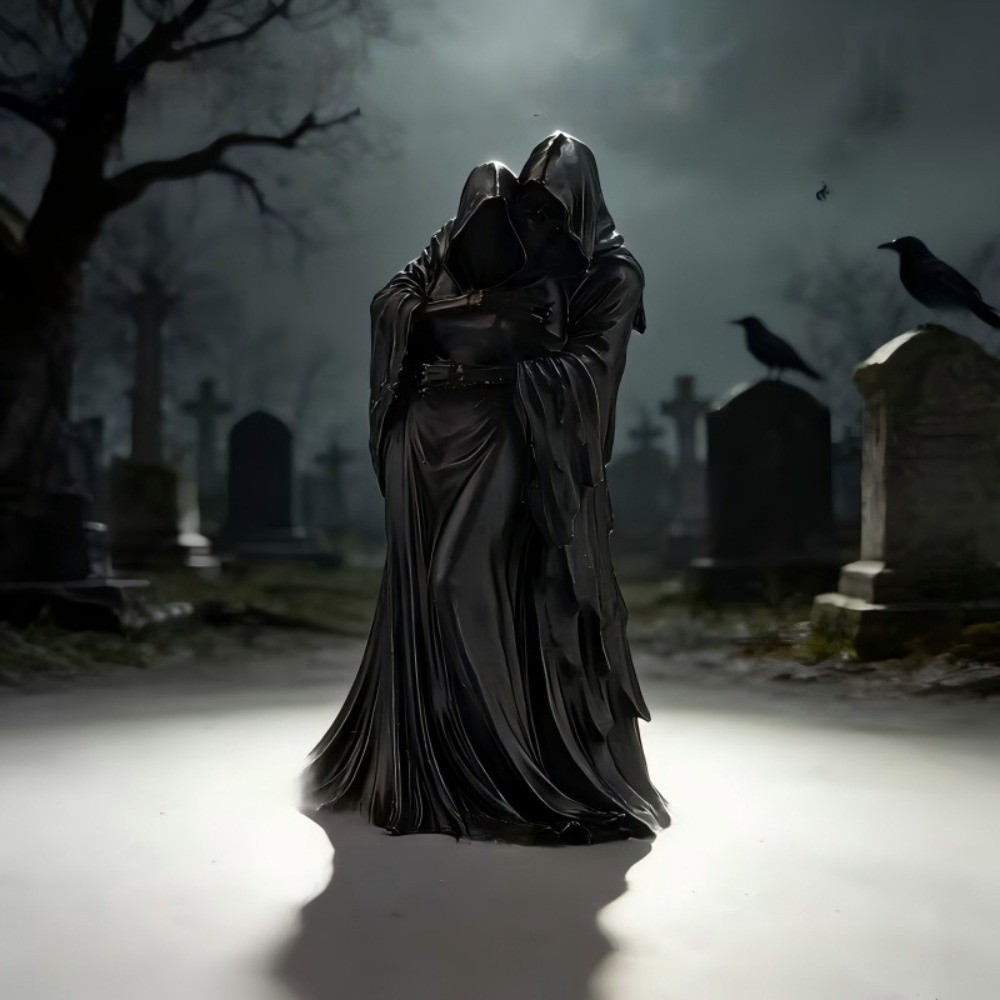 3D Printing Ghosting - Exquisite Embracing Posture Gothic Decoration Dark