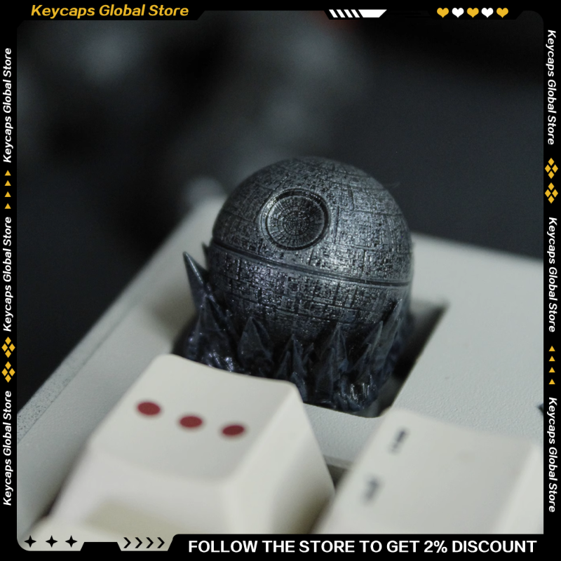 3D Printing Keycaps - Death Star Personalize Keycap Resin 3D