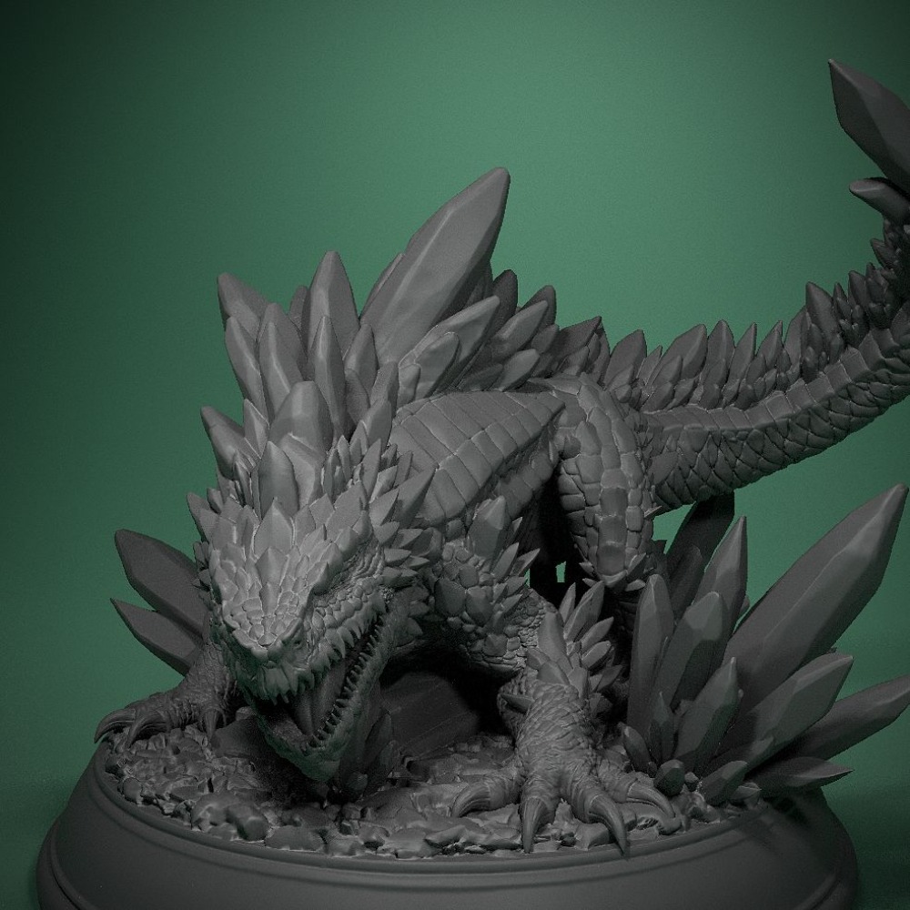 3D Printing Construction - Crystal Lizard Board Game Chess Piece