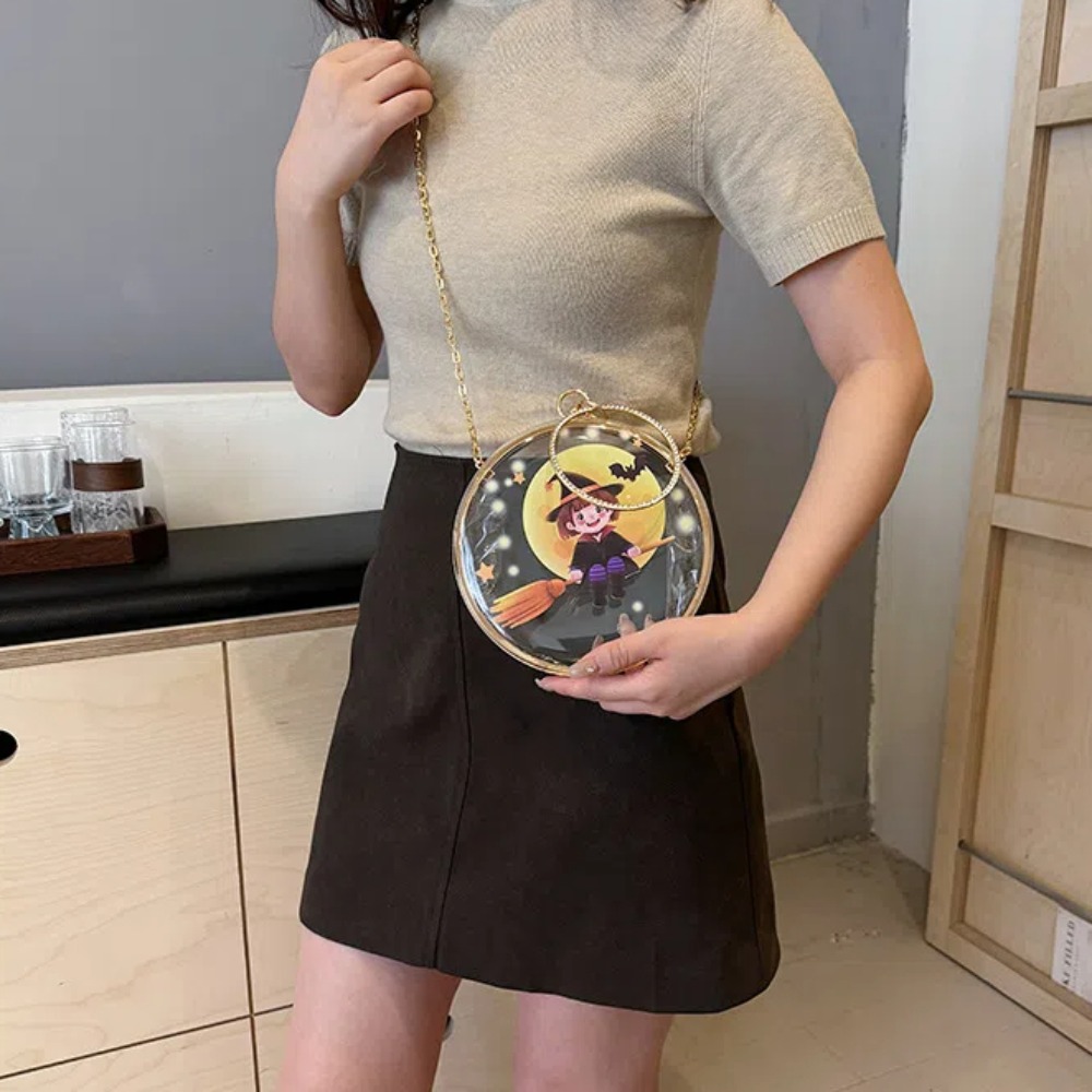 3D Printing Ghosting - Storage Bag Pumpkin Halloween Round Handbag
