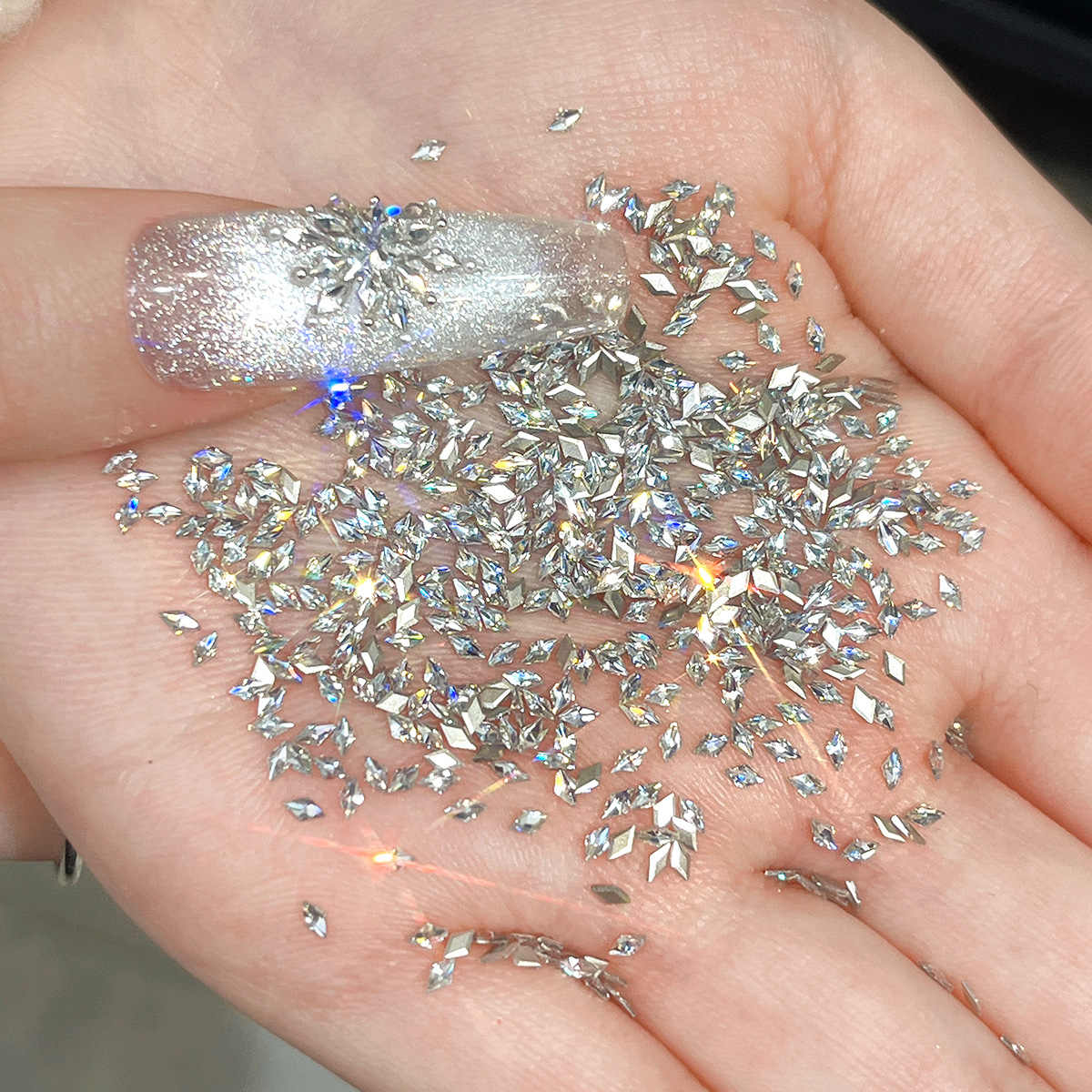3D Printing Jewelry - 50/100pcs Clear White 3D Mini Zircon