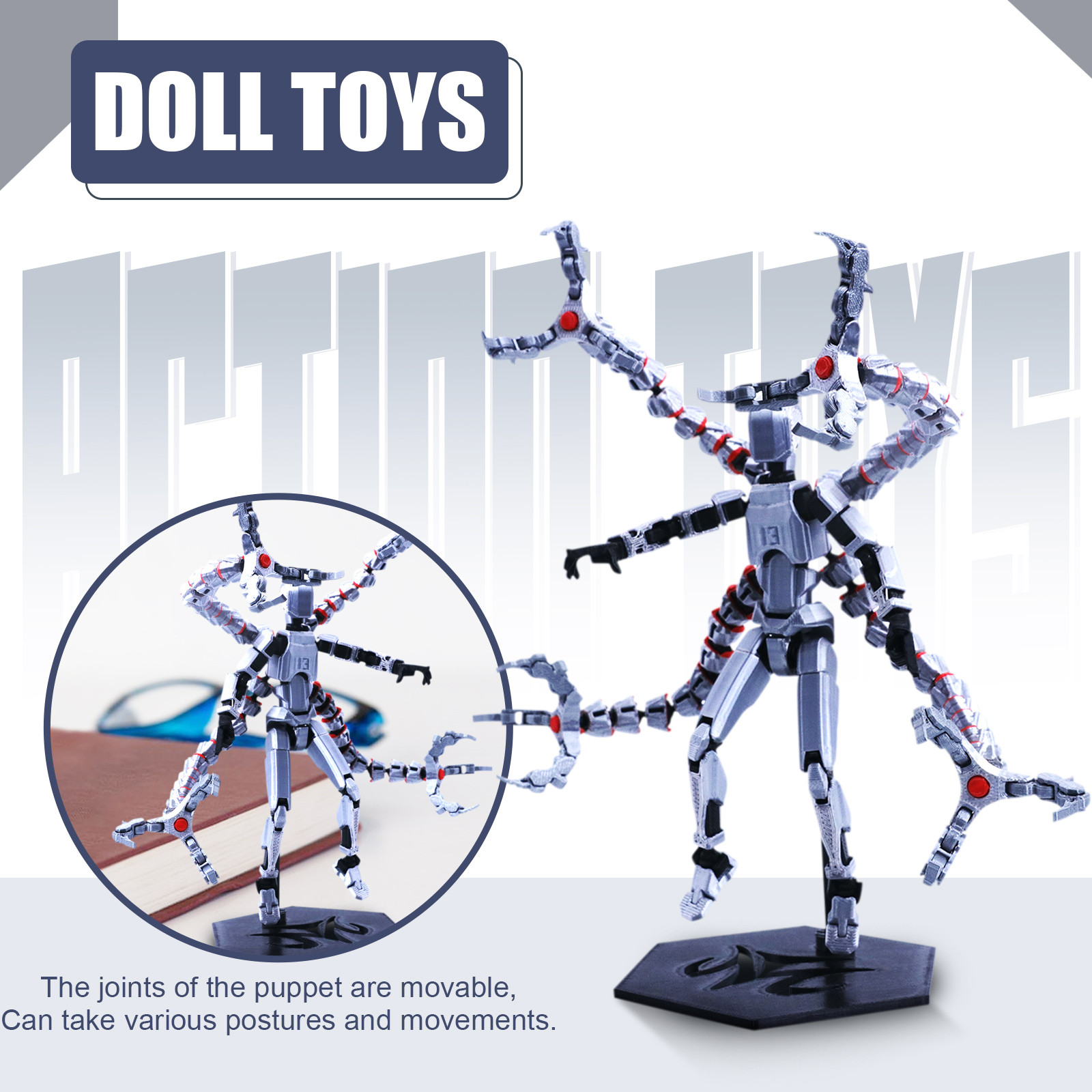 3D Printing Robot - Assembly Completed T13 Action Figure 3d