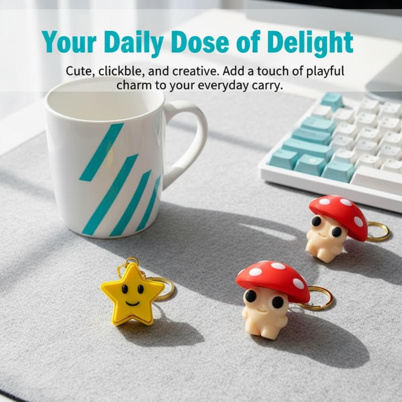 3D Printing Keycaps - 3D Printed Turtle Mushroom Keycap Fidget