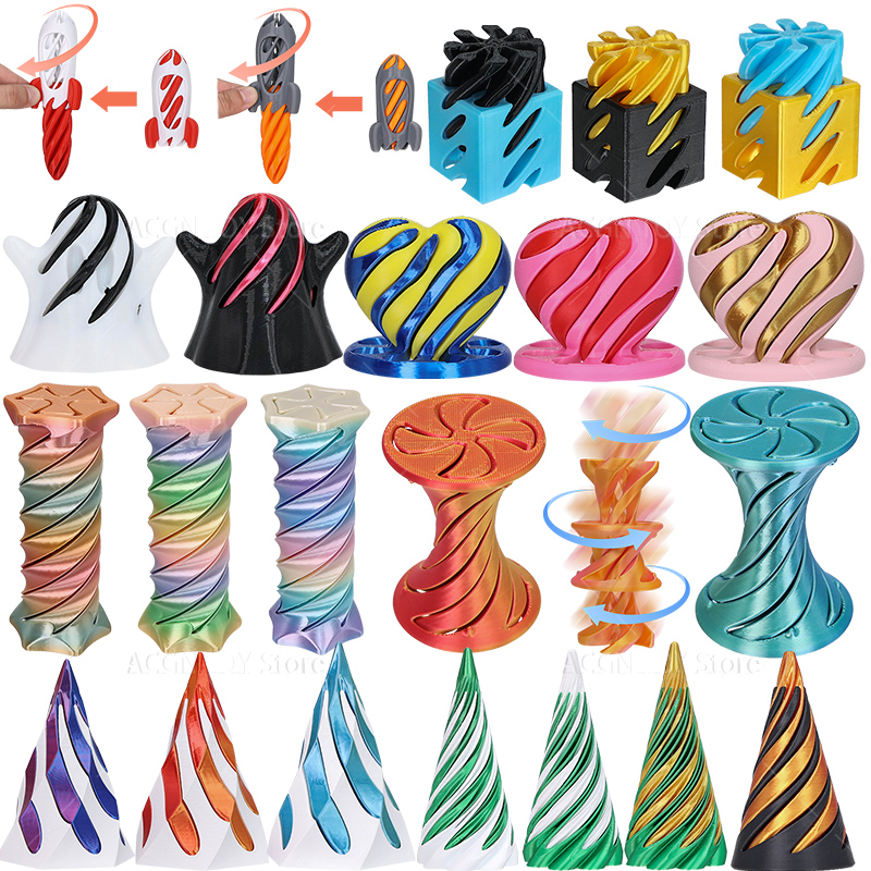 3D Printing Ghosting - 31 Styles 3D Printed Spiral Cone