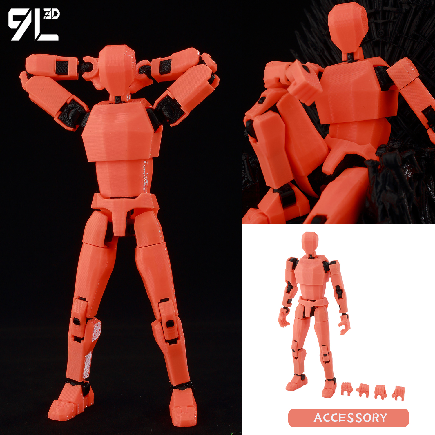 3D Printing Robot - 9L 3D Printed Articulated Dummy13 Lucky13