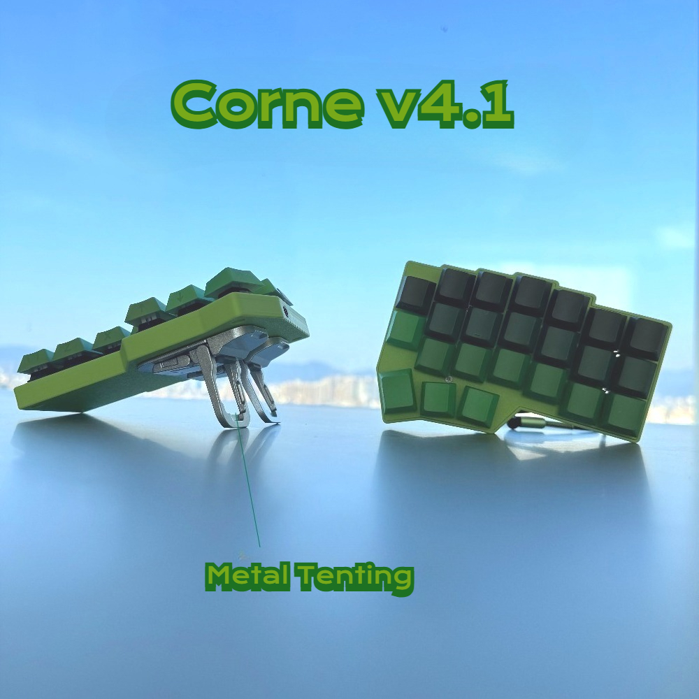 3D Printing Keycaps - Tenting CorneV4.1 Spilt Keyboard Kit Green