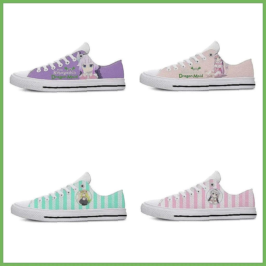 3D Printing Dragon - Anime Dragon Maid Canvas Sneakers 3D