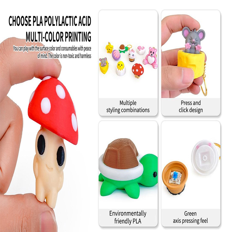 3D Printing Keycaps - »Mushroom Turtle Keycap Press Clicker 3D