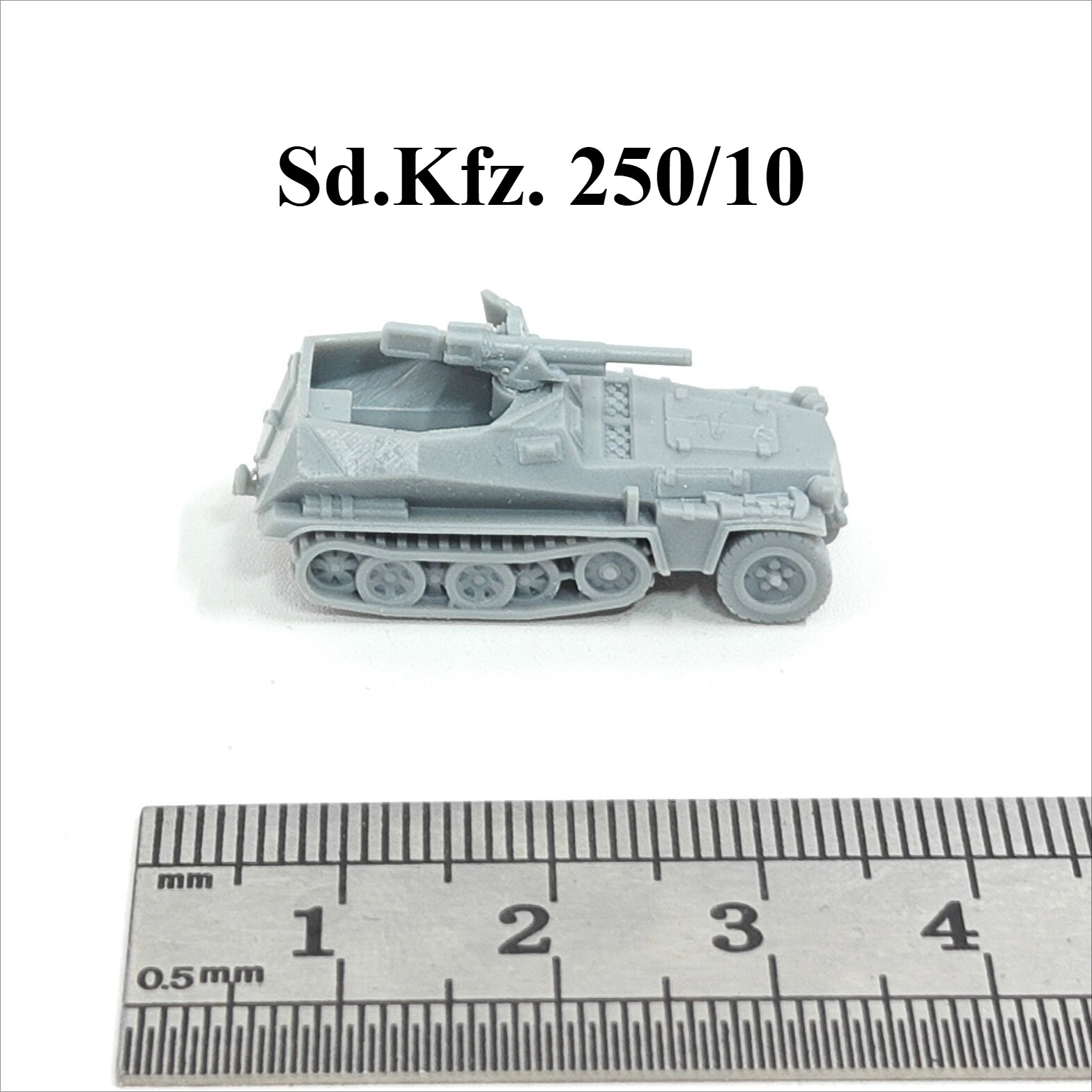 3D Printing Article - WWII German Sd.Kfz. 250/10 Half-track,3D Printed,1/144