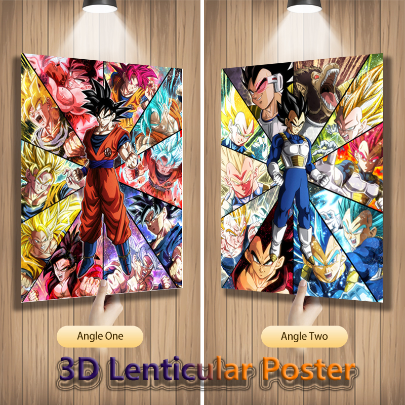 3D Printing Dragon - Anime 3D Lenticular Posters Flip Gradient