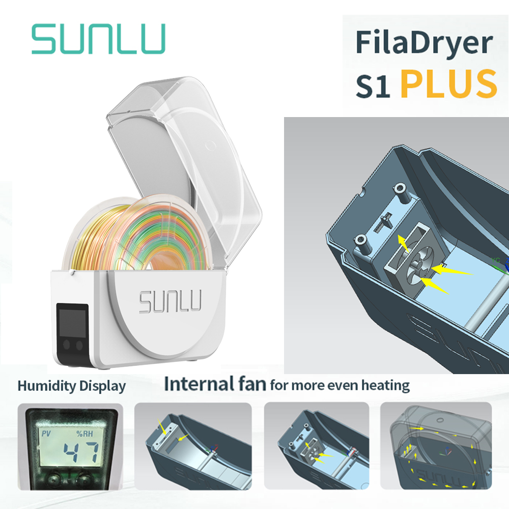 3D Printing Fff - SUNLU Filament Dryer S1 Plus Built-in