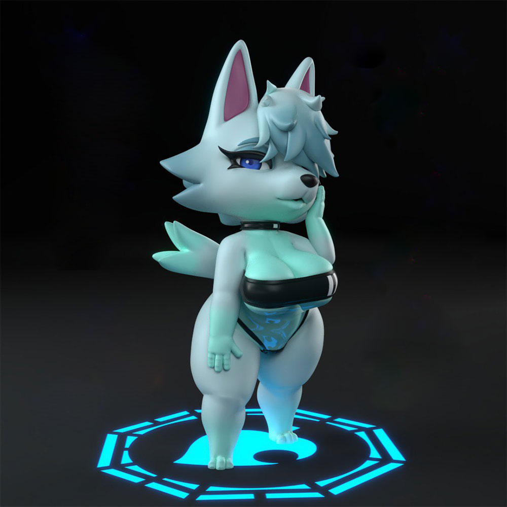 3D Printing Article - 1/24foxy wolfy Anime Character Statue GK