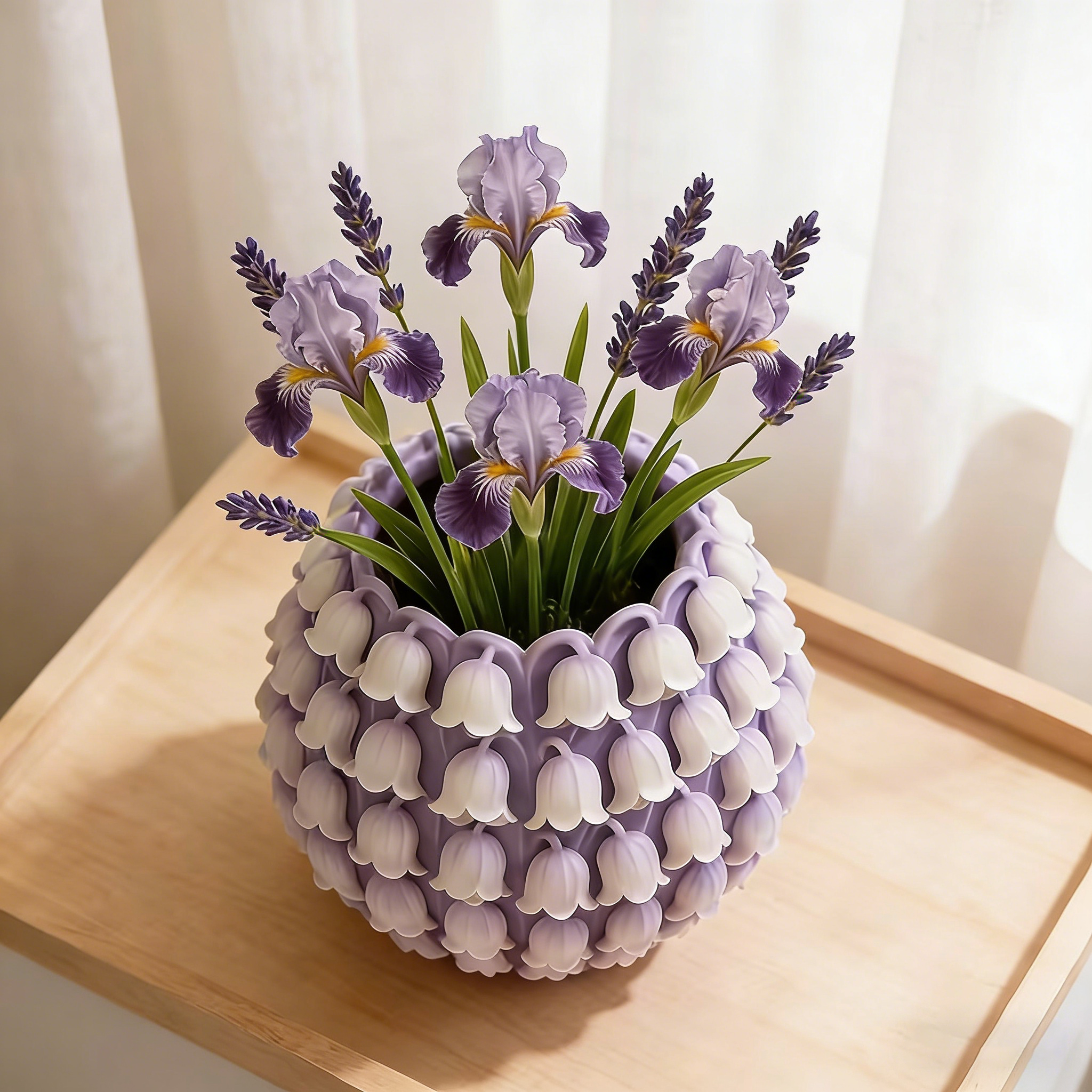 3D Printing Vase - 3D Textured Flower Pot Silicone Mold,