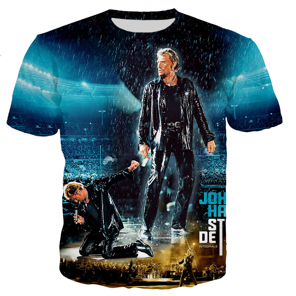 Johnny Hallyday 3D Printed T-s - 3D Printing Industrial recension och pris