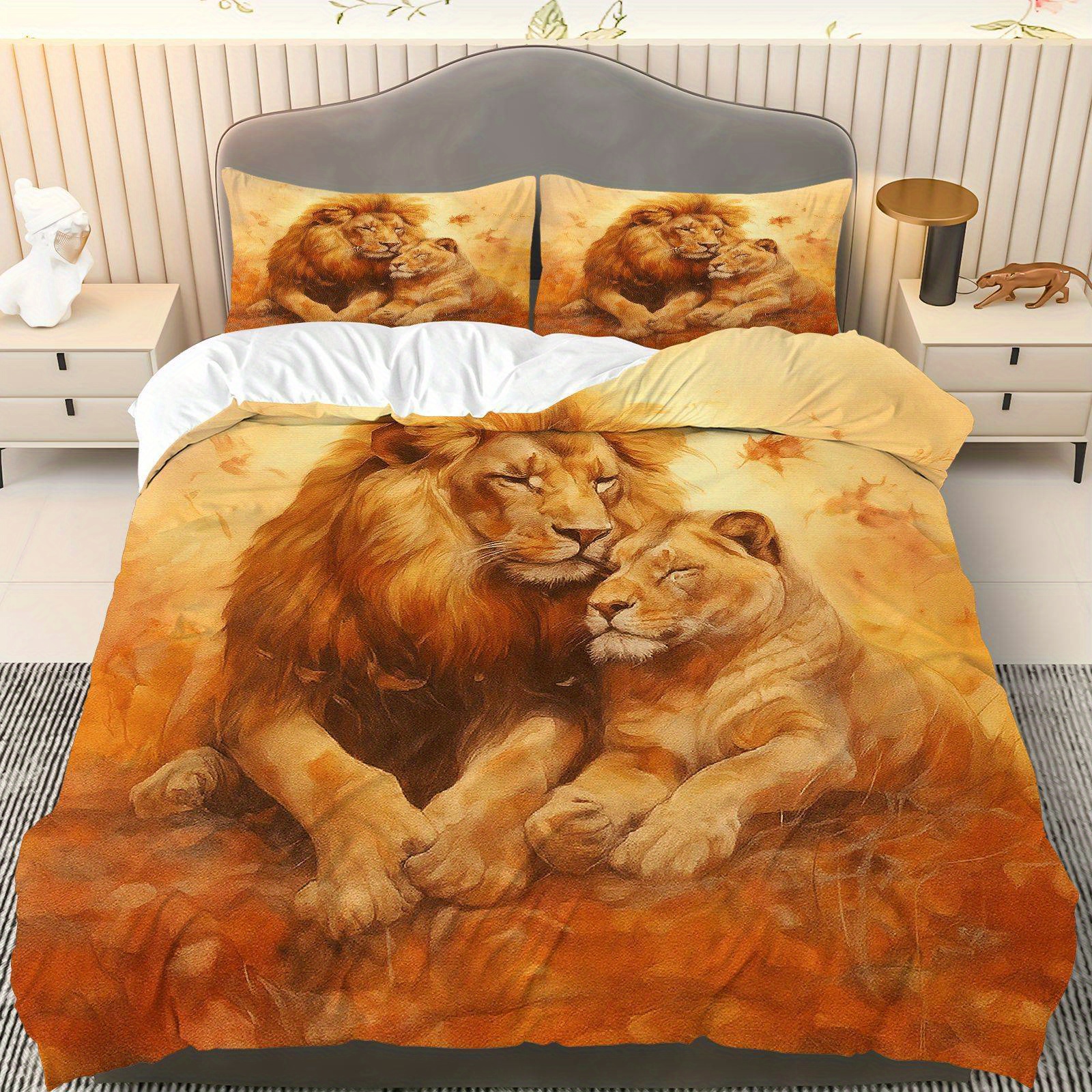 3pcs Lion Couple Bedding Set 3 - 3D Printing Nerd recension och pris