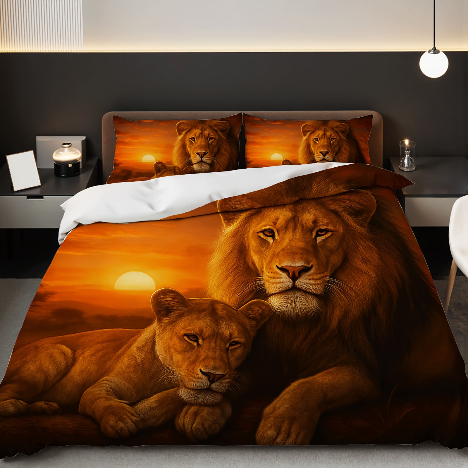 3pcs Lion Couple Bedding Set 3 - 3D Printing Nerd recension och pris