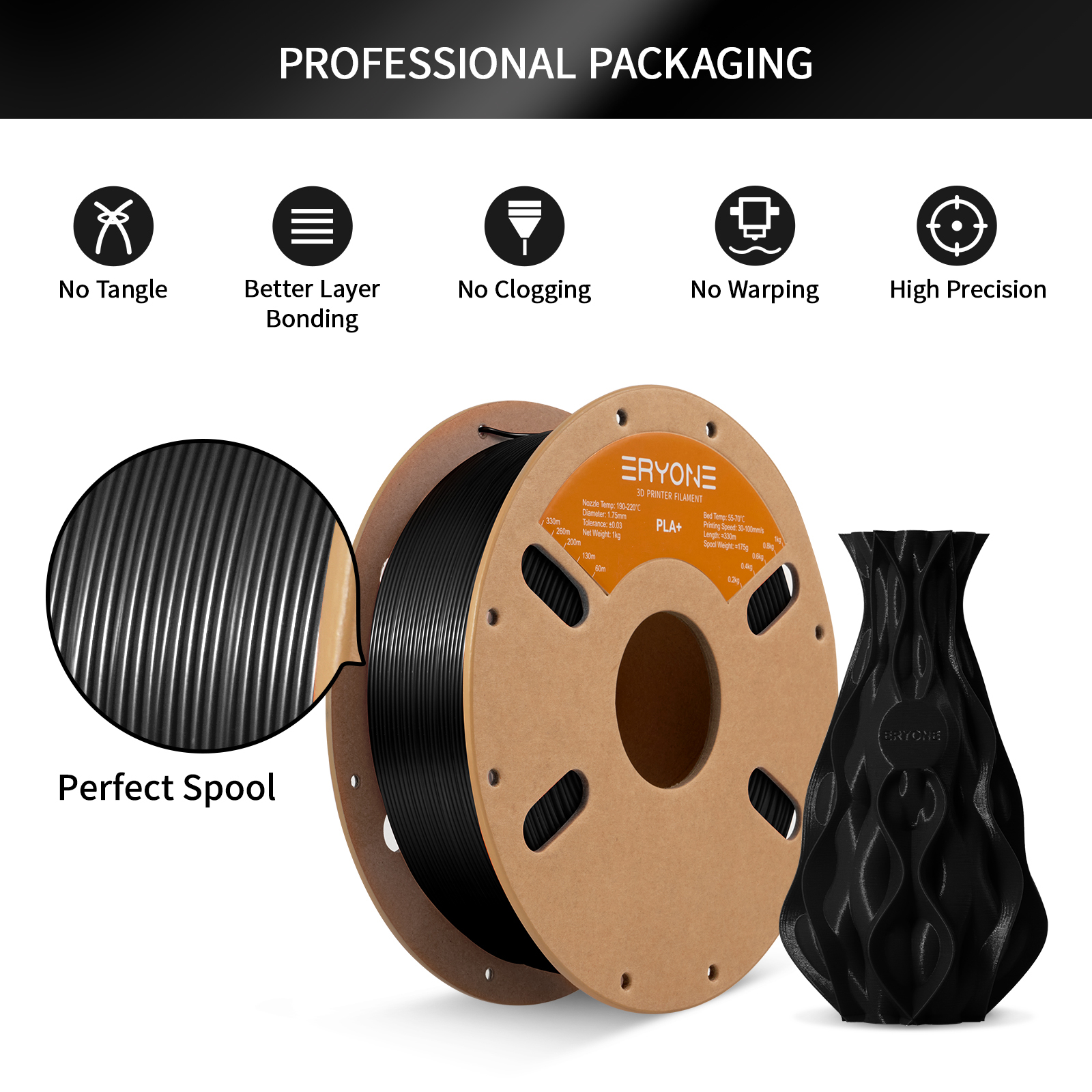 ERYONE 1KG PLA Plus Premium Fi - 3D Printing Nylon recension och pris