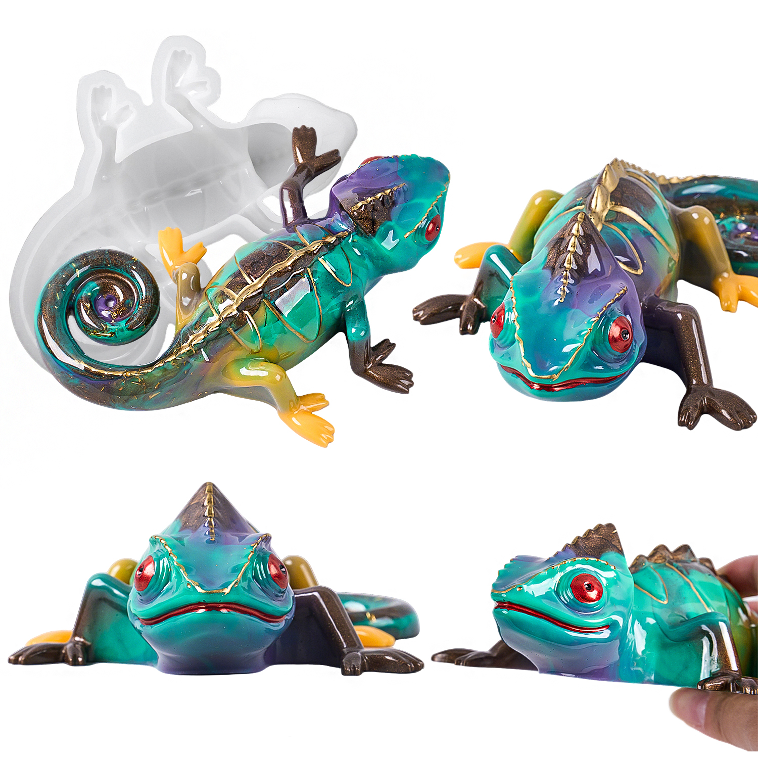 17cm 3D Chameleon Lizard Silic - 3D Printing With Silicone recension och pris