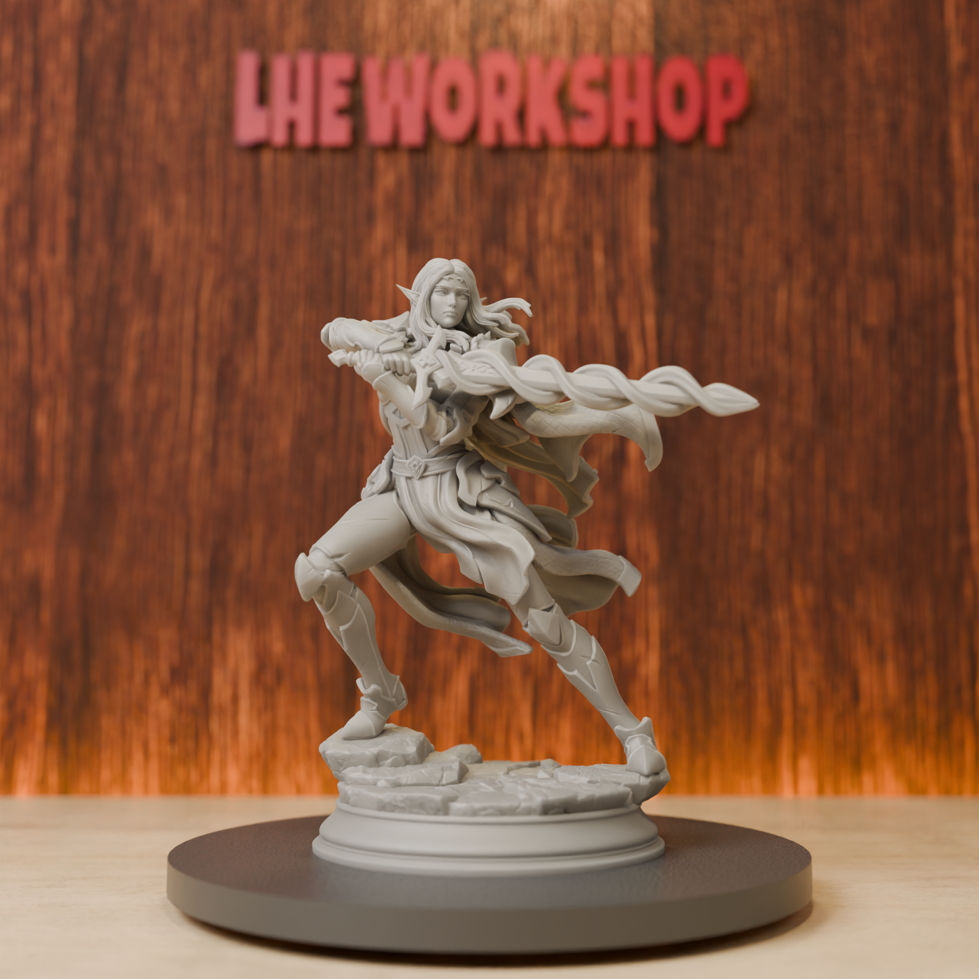 Female Elf Eldritch Knight Min - 3D Printing Article recension och pris