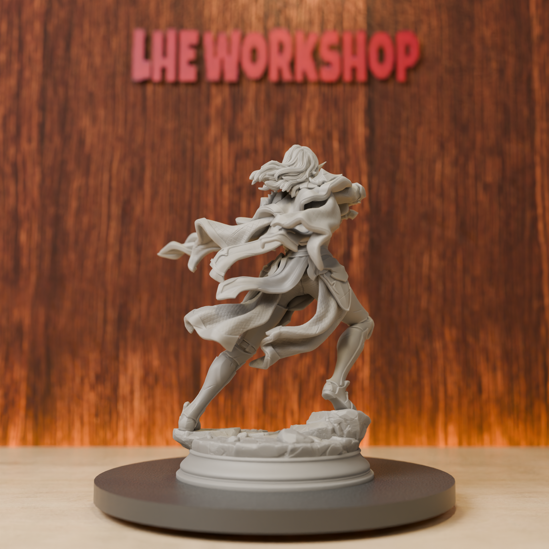 Female Elf Eldritch Knight Min - 3D Printing Article recension och pris