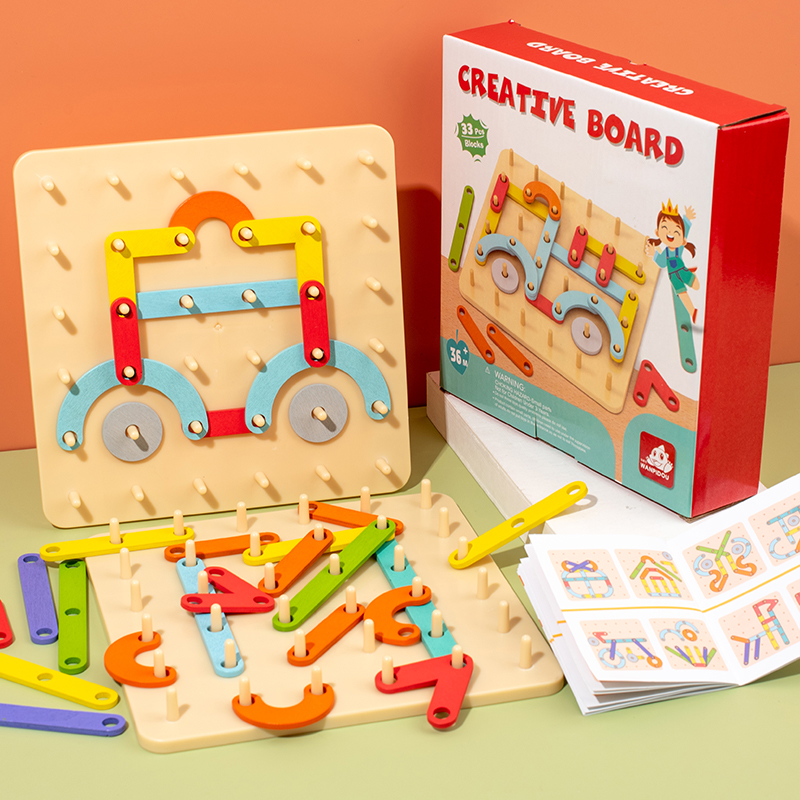 Children Wooden Creative Nail  - Build Plate recension och pris