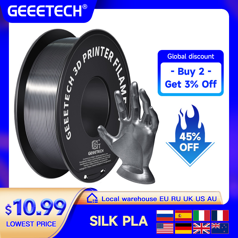 Geeetech 1kg 1.75mm Silk PLA F - 3D Printing Nylon recension och pris