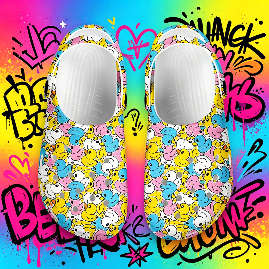 Cartoon Duck 3D Print Clogs Un - 3D Printing Outsole recension och pris