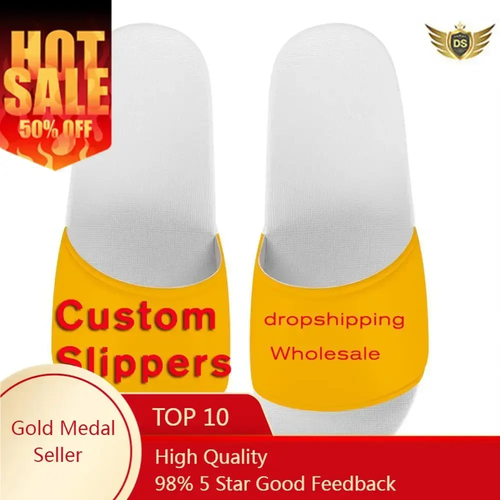 Custom Shoes Men Slippers Flip - 3D Printing Logo recension och pris