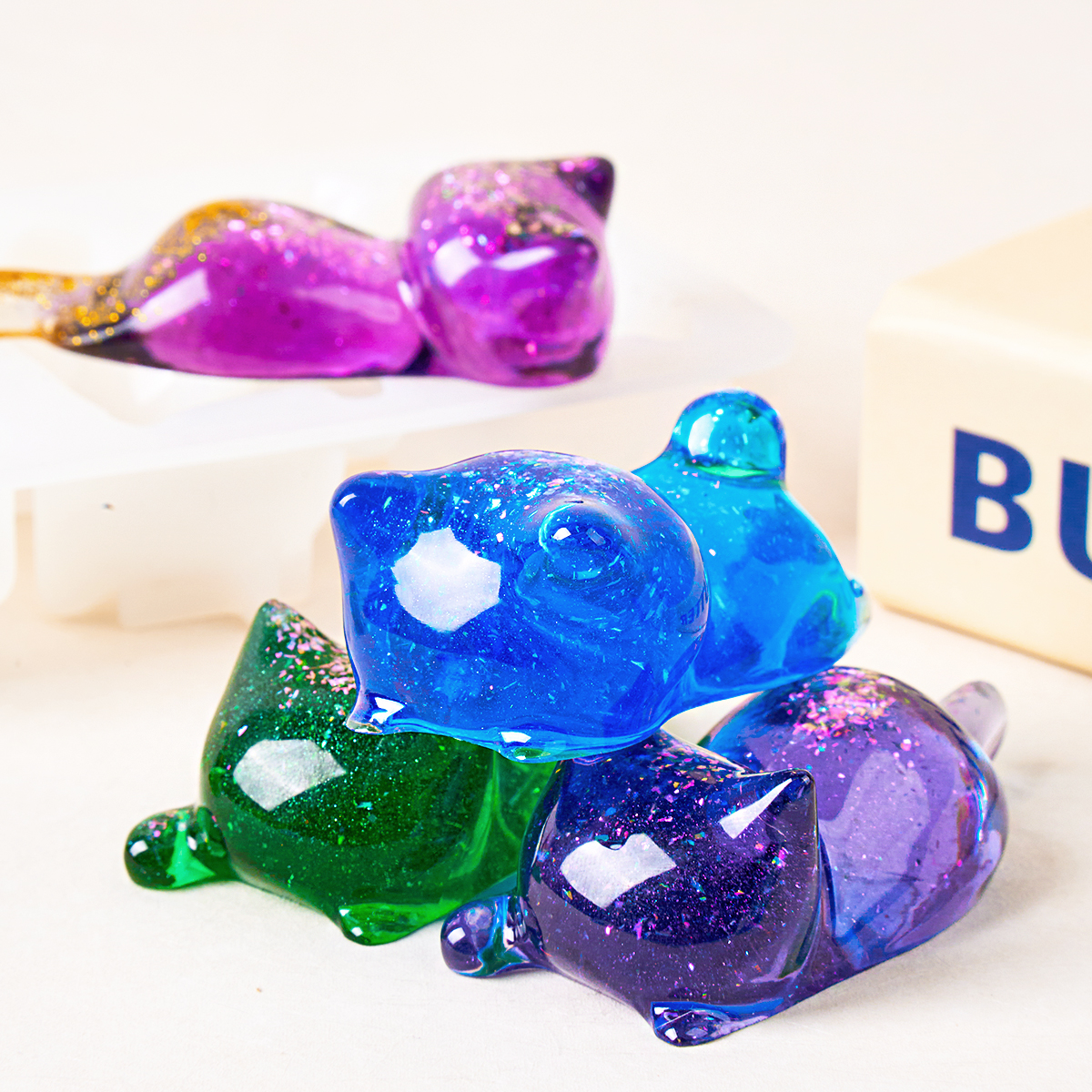 3D Cat Crystal Epoxy Resin Mol - 3D Printing With Silicone recension och pris