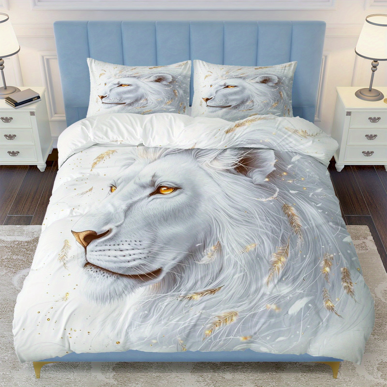 3pcs White Lion Bedding Set 3D - 3D Printing Nerd recension och pris