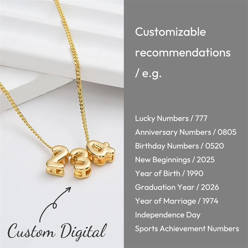 Personalized 3D Bubble Letter  - 3D Printing Jewelry recension och pris