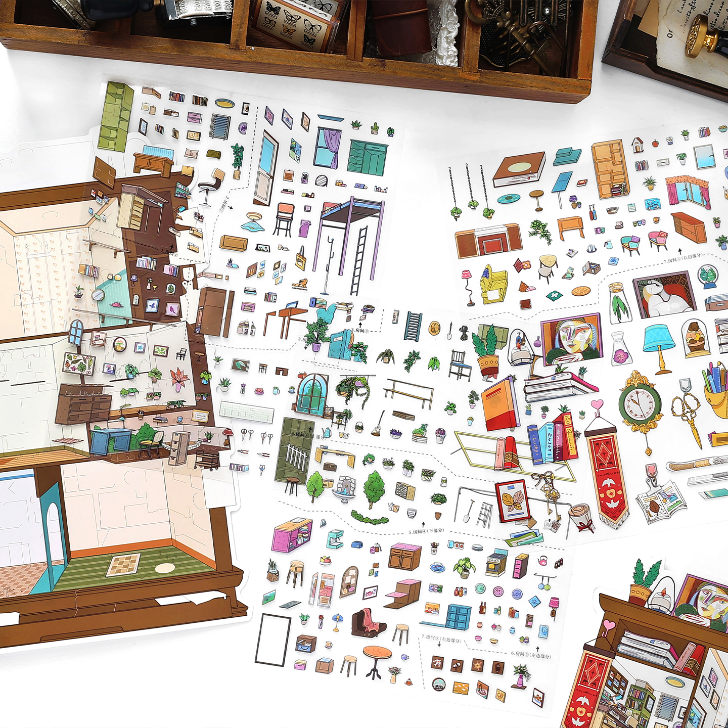 4 Sheets Cute Miniature Painti - 3D Printing Construction recension och pris