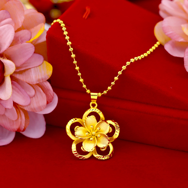 999 Pure Gold Sunflower Pendan - 3D Printing Jewelry recension och pris
