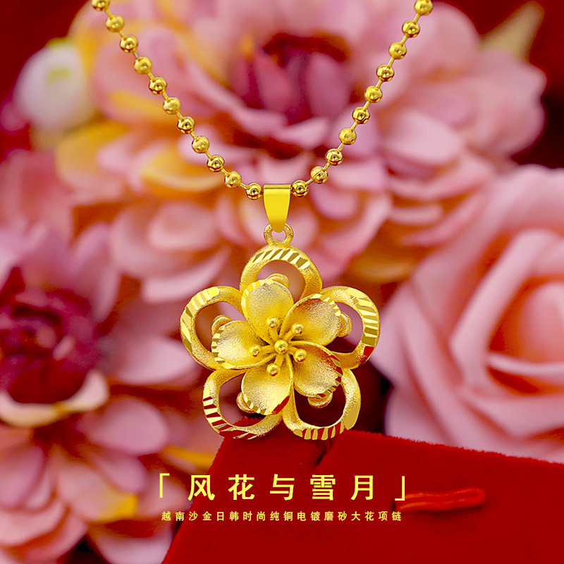 999 Pure Gold Sunflower Pendan - 3D Printing Jewelry recension och pris