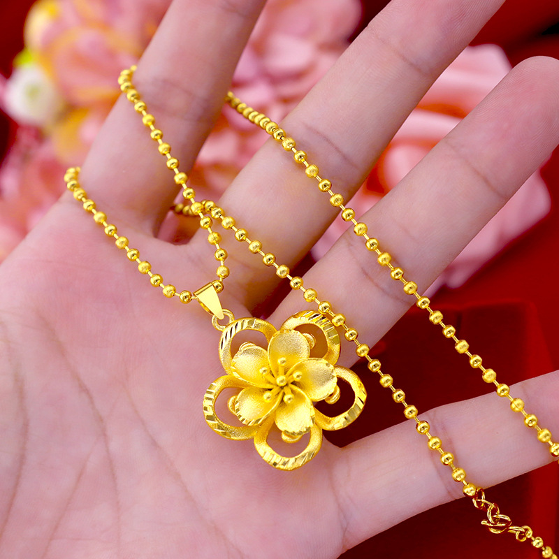 999 Pure Gold Sunflower Pendan - 3D Printing Jewelry recension och pris