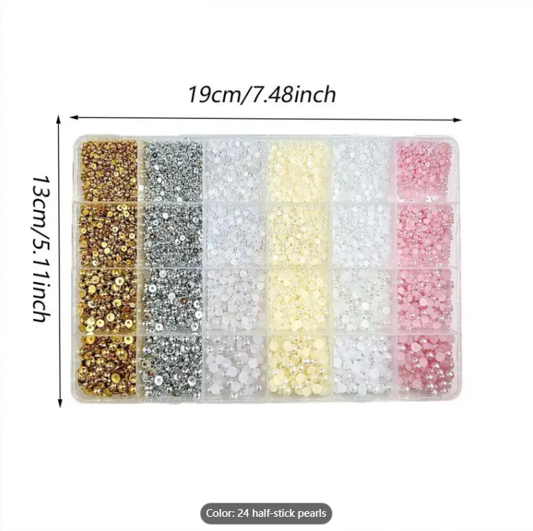 1Box 3800pcs 3D Flatback Pearl - 3D Printing Jewelry recension och pris