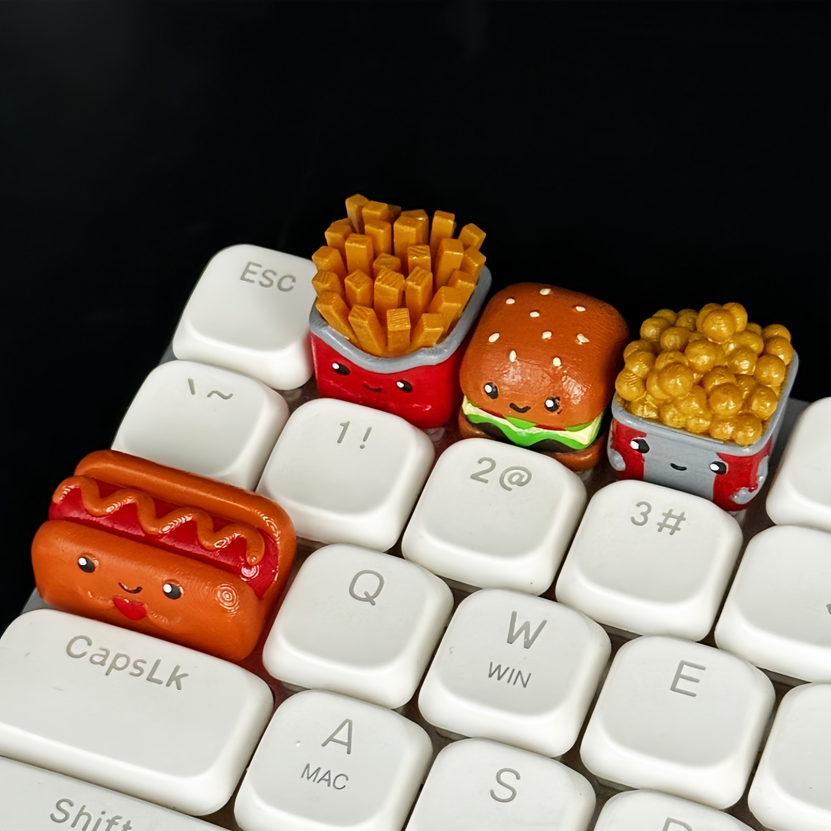 3d Printed Burger Fries Person - 3D Printing Keycaps recension och pris