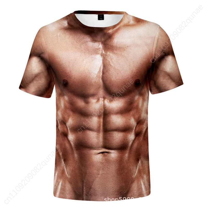 Men's 3D Muscle Print T-Shirt  - 3D Printing Nylon recension och pris