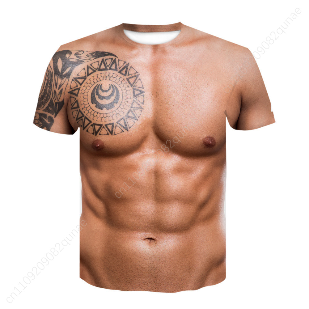 Men's 3D Muscle Print T-Shirt  - 3D Printing Nylon recension och pris
