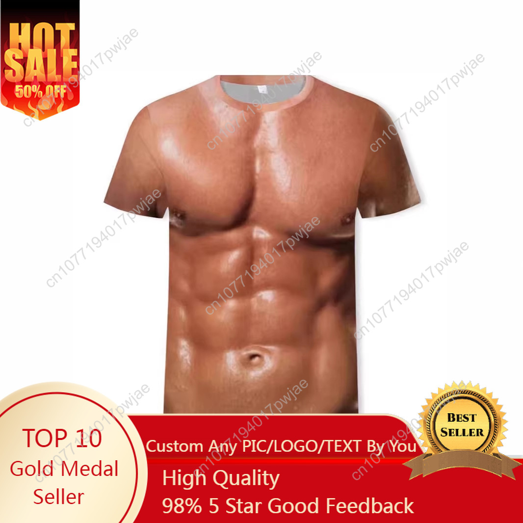 Men's Muscle-Fit Crew Neck T-S - 3D Printing Nylon recension och pris