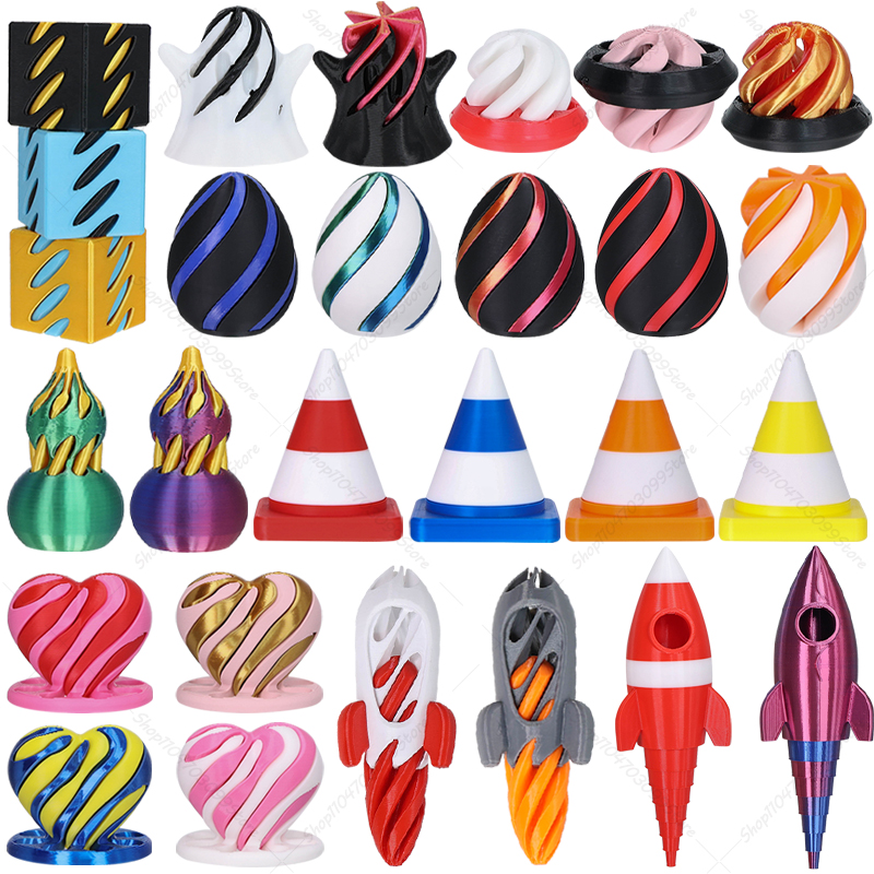 3D Printed Spiral Cone Toy Min - 3D Printing Ghosting recension och pris