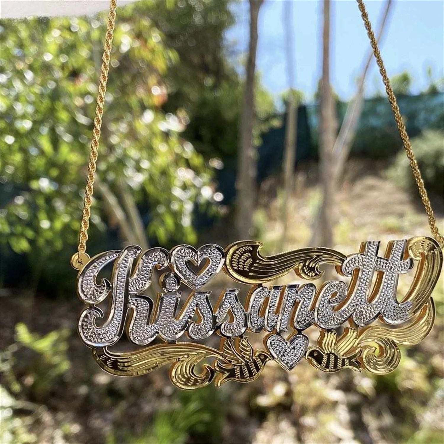 Zciti Custom Name Necklace 18K - 3D Printing Jewelry recension och pris