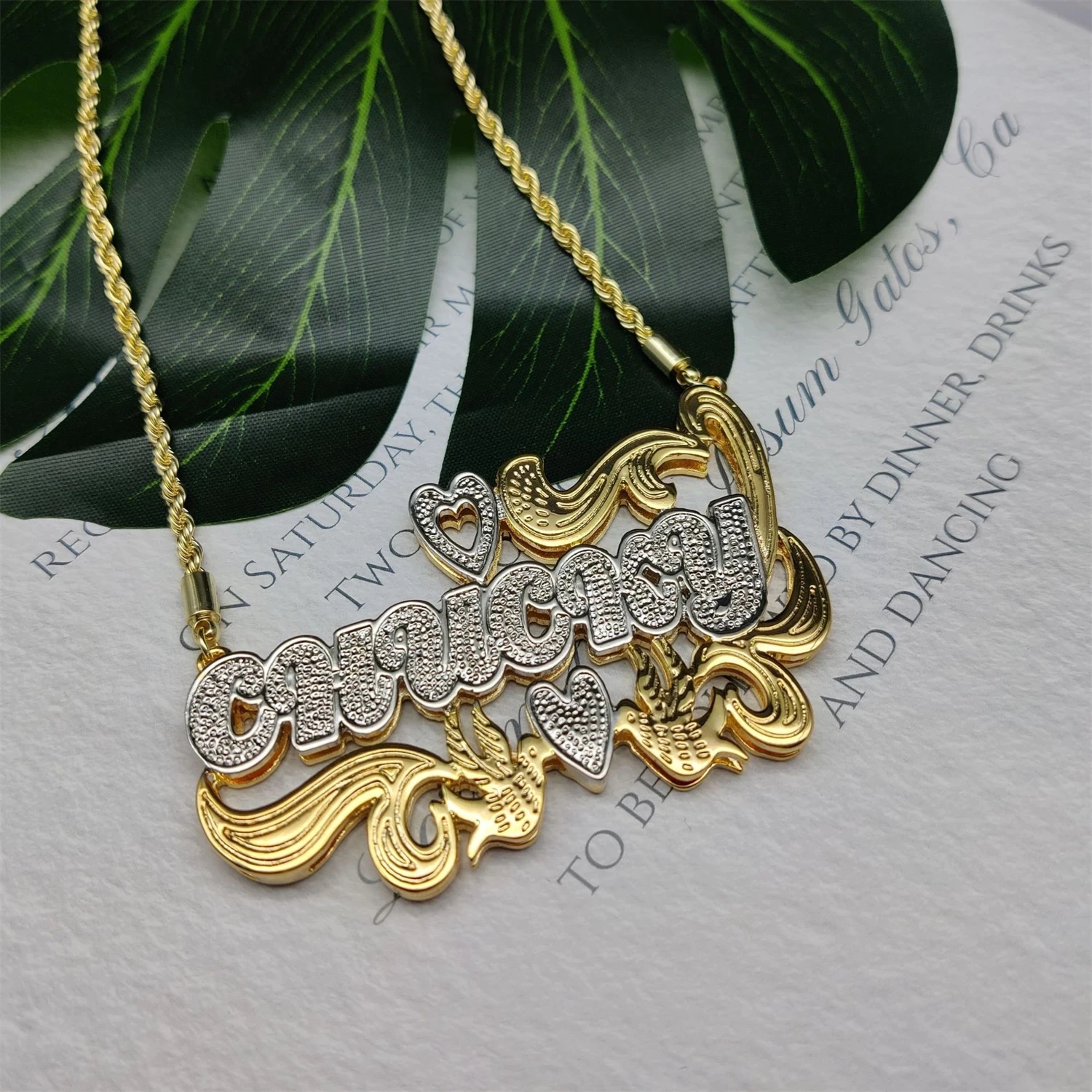 Zciti Custom Name Necklace 18K - 3D Printing Jewelry recension och pris