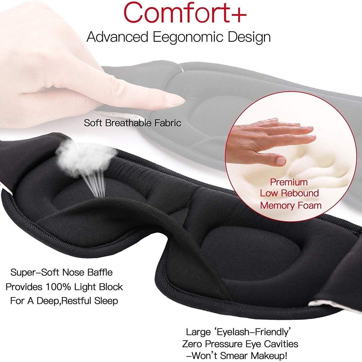 3D Contour Sleep Eye Mask Suit - 3D Printing Mask recension och pris