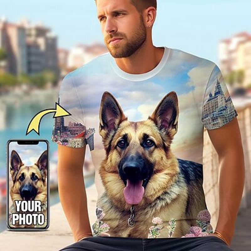 Custom Pet T Shirt for Men Des - 3D Printing Services recension och pris