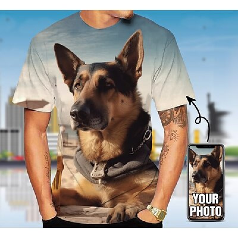 Custom Pet T Shirt for Men Des - 3D Printing Services recension och pris