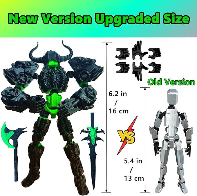 Titan 13 Action Figure,Assembl - 3D Printing Robot recension och pris