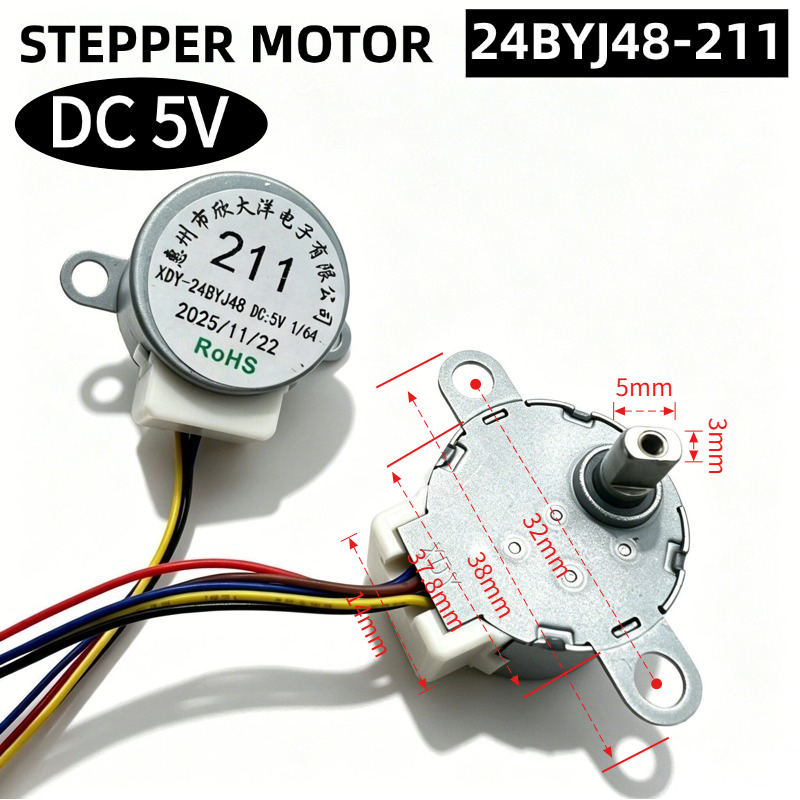 DC 5V 1:64 stepper motor 24BYJ - Stepper Motor recension och pris