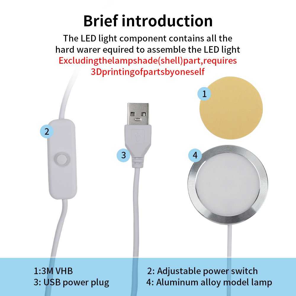 For Bambu Lab Led Lamp Kit 001 - 3D Printing Bambu Lab recension och pris