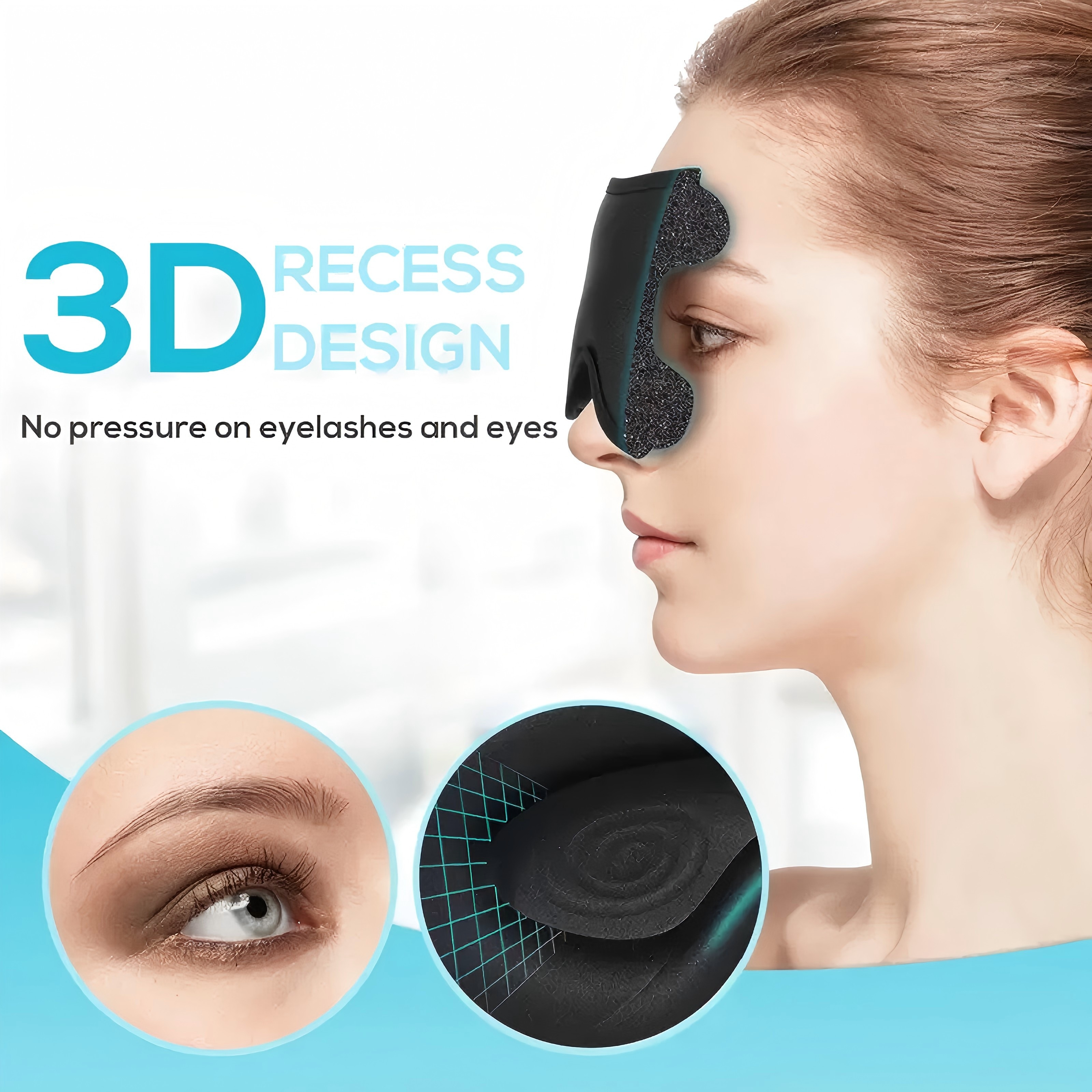 1pc Sleep Mask,3D Deep Contour - 3D Printing Mask recension och pris